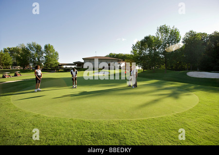 People Playing Golf, Burlington, Ontario, Canada Stock Photo