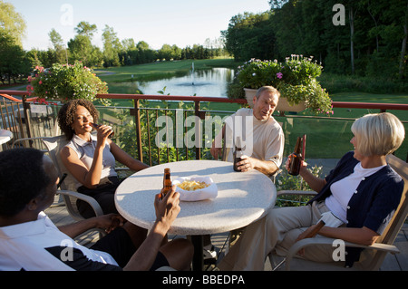 Friends at Country Club, Burlington, Ontario, Canada Stock Photo