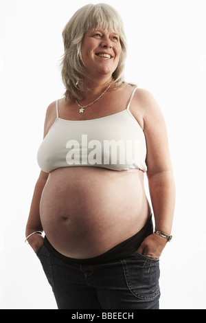 Portrait of Pregnant Woman Stock Photo