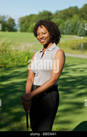 Portrait of Golfer, Burlington, Ontario, Canada Stock Photo