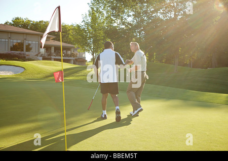 Men Golfing, Burlington, Ontario, Canada Stock Photo