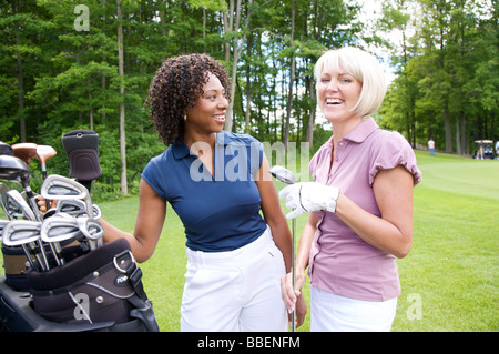 Women Golfing Stock Photo