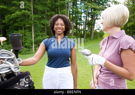 Women Golfing Stock Photo