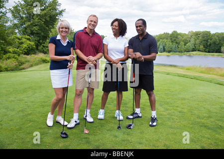 Group Portrait of Golfers Stock Photo