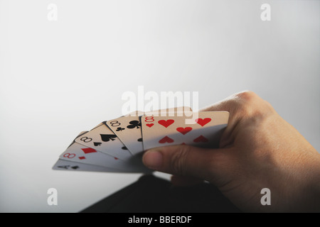 Four of a kind in Poker,game Stock Photo