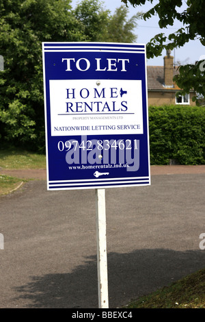 A To Let sign by a property Letting company which are taking over from estate agents as more people rent out their homes Stock Photo