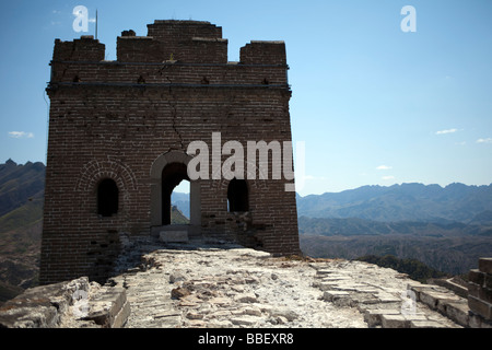 The Great Wall of China is seen between Jinshanling and Simatai. Stock Photo