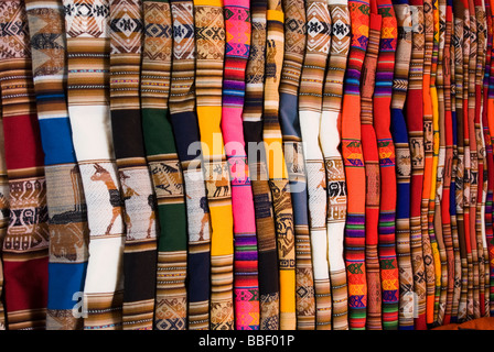 Traditional Andean tapestry from northern Argentina and Bolivia. Stock Photo