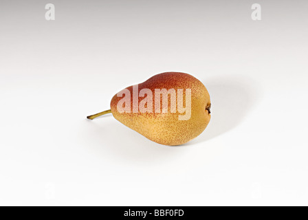 a pear on a white background ripe and ready to cut out Stock Photo