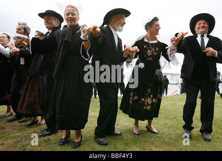 Breton traditional clothing, music and dance, folk festival, Morbihan, France Stock Photo