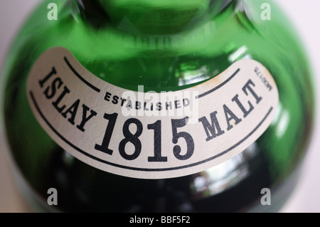 Malt whisky bottle detail