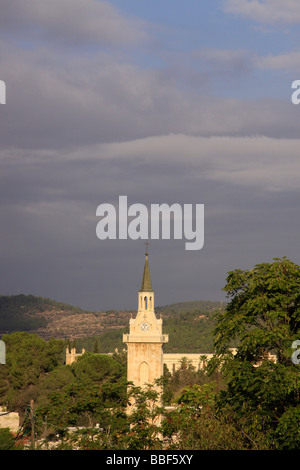 Israel Jerusalem the bell tower of the Church of St John the Baptist in Ein Karem Stock Photo