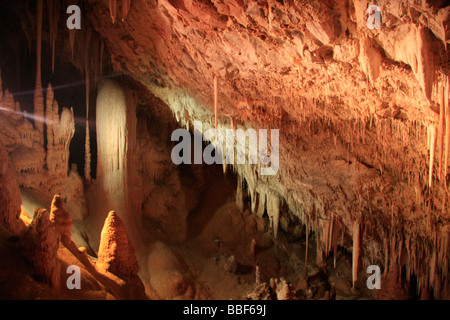Israel Jerusalem Mountains Stalactites Cave Nature Reserve also called Soreq Cave Stock Photo