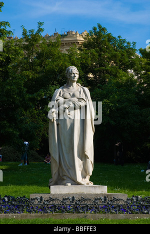 Statue of opera singer Ema Destinova at Celakovskeho sady park in central Prague Czech Republic Europe Stock Photo