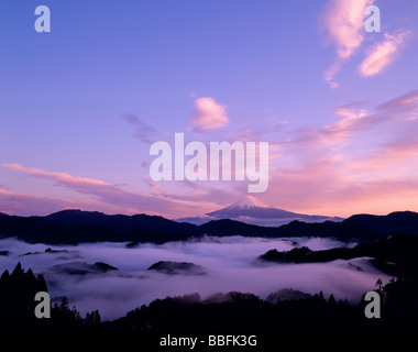 Mt.Fuji And Morning Glow Stock Photo