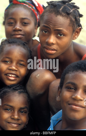 children upper town ilha de mozambique Stock Photo