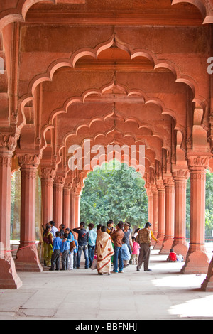 Diwan i Am or Hall of Public Audience in the Red Fort in Delhi India Stock Photo