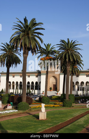 Africa, North Africa, Morocco, Casablanca, Place Mohammed V, Palais de Justice, Law Courts Stock Photo