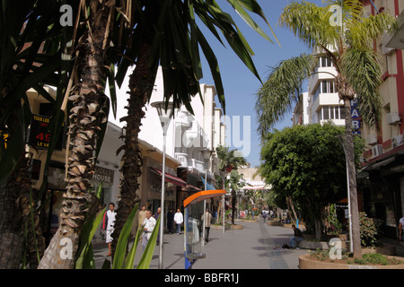 Africa, North Africa, Morocco, Casablanca, Modern Walking Shopping Mall Stock Photo