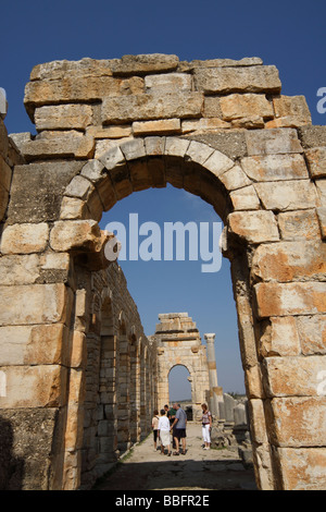 Africa, North Africa, Morocco, Roman Ruins at Volubilis Stock Photo