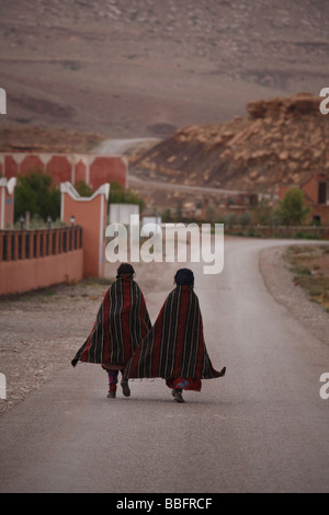 Africa, North Africa, Morocco, Atlas Region, Todra Gorge, Tamtatouchte Village, Berber Women Stock Photo