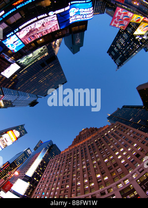 Times Square at night, Manhattan, New York City, NYC, USA, United States of America Stock Photo