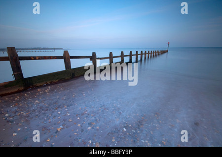 Dusk light on the coast at Dawlish Warren Devon UK Stock Photo