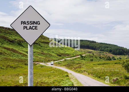 Rural road on the isle of mull Stock Photo