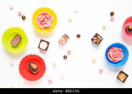 Chocolates and candies Stock Photo