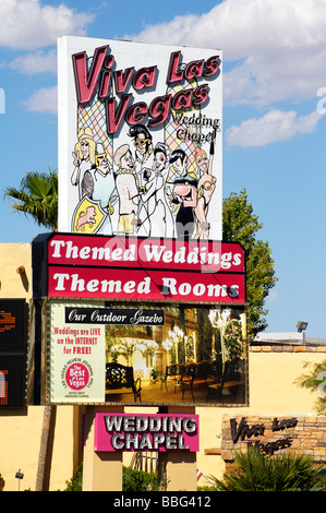 Viva Las Vegas Wedding Chapel Stock Photo