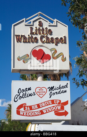 Little White Wedding Chapel Las Vegas Strip Stock Photo