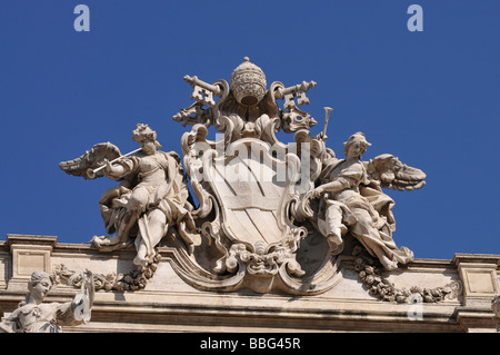 Detail of the Fontana di Trevi, Trevi Fountain, historic city centre, Rome, Italy, Europe Stock Photo