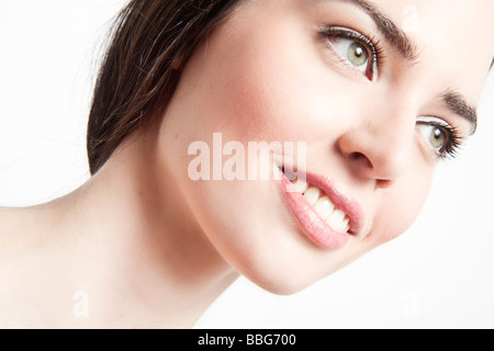 Portrait of a young dark-haired woman Stock Photo