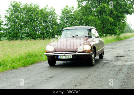 Citroen DS Vintage car on rural road Stock Photo