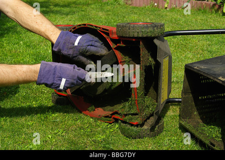 Rasenmäher säubern lawn mower 01