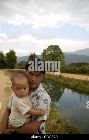 Laotian people taken in Luang Prabang, LAOS Stock Photo