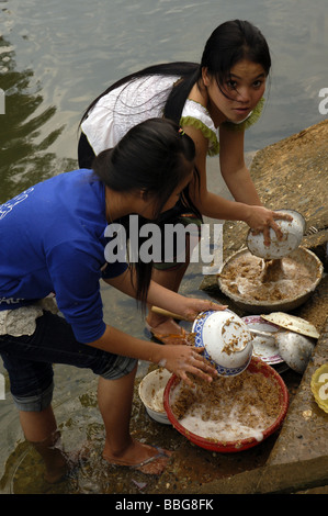 Laotian people taken in Luang Prabang, LAOS Stock Photo