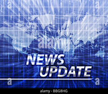 Latest breaking news newsflash splash screen announcement illustration Stock Photo