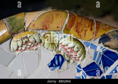 view on mosaic wall from ceramic broken tile Stock Photo - Alamy