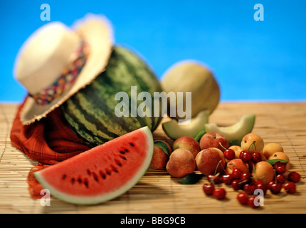 Summer fruits composition Stock Photo