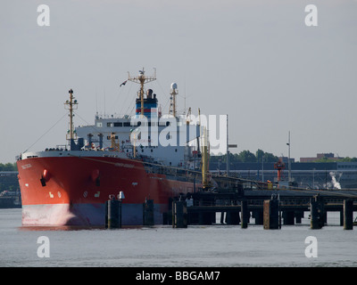 Oil tanker Ginga Cougar in the port of Rotterdam zuid Holland the Netherlands Stock Photo
