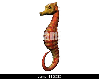 A seahorse rendered with Bryce 6 Stock Photo