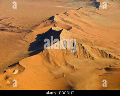 Stone dunes near Sossusvlei, aerial picture, Namibia, Africa Stock Photo