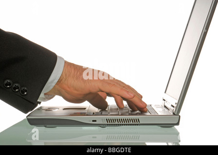 Businessman working on laptop Stock Photo