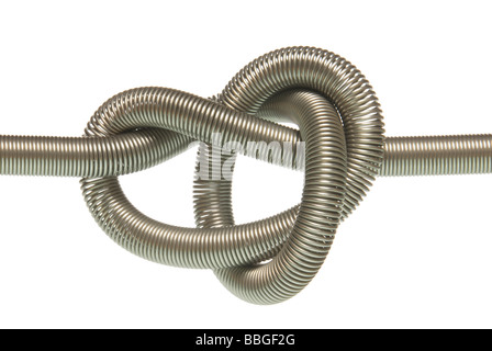 Knotted spiral, symbolic image for problems Stock Photo