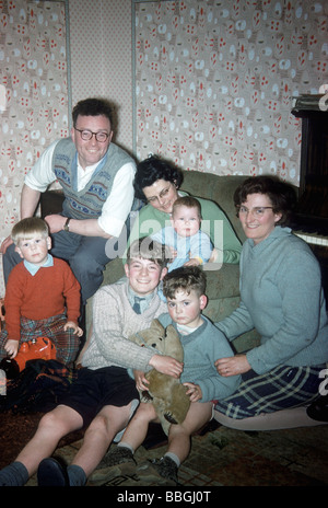 Happy Walton family at a get together at Auntie Martha and Uncle Frank's Stock Photo