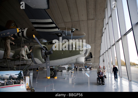 Imperial War Museum in Duxford Cambridge containing a huge selection of the worlds aircraft and also a working airstrip, England Stock Photo