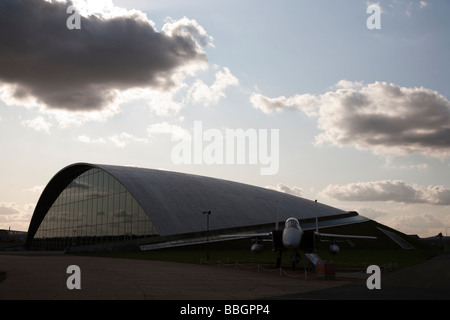 Imperial War Museum in Duxford Cambridge containing a huge selection of the worlds aircraft and also a working airstrip, England Stock Photo