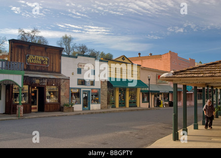 Historic Main Street at Jamestown Gold Country California USA Stock Photo