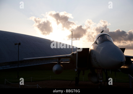 Imperial War Museum in Duxford Cambridge containing a huge selection of the worlds aircraft and also a working airstrip, England Stock Photo